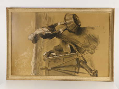 CALBET Antoine (1860-1944) - Le peintre et son 