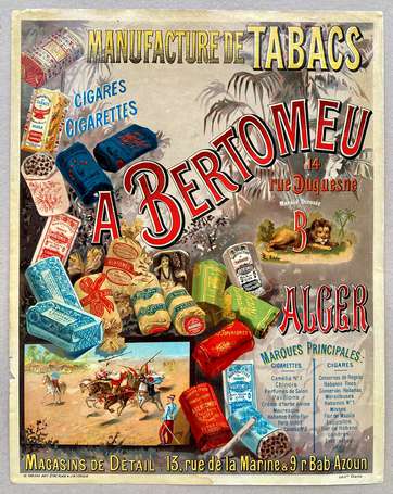 A. BERTOMEU Manufacture de Tabacs à Alger : 