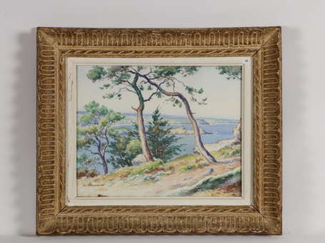 HAMONET Léon (1877-1953) - Paysage de Bretagne. 
