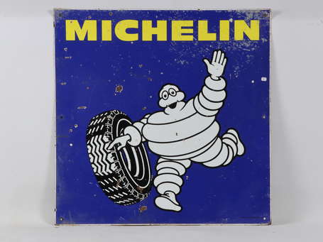 MICHELIN : Plaque émaillée de forme carrée. SMLF 