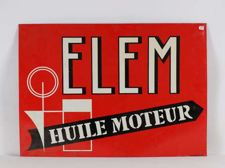 ELEM Huile Moteur : Tôle. Imp B. Sirven. 69.5 x 49