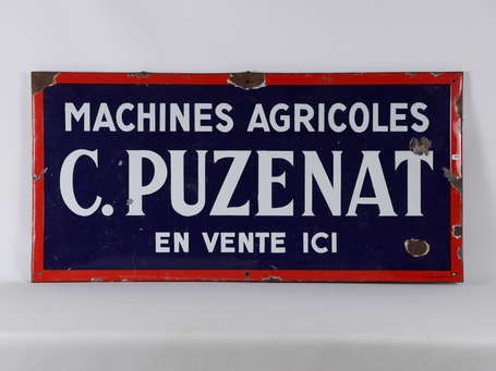 PUZENAT Machines Agricoles : Plaque émaillée plate
