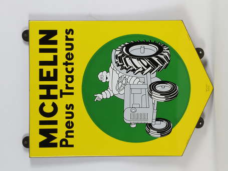 MICHELIN Pneus Tracteur : Plaque émaillée plate à rebord…