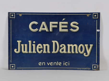 CAFÉS JULIEN DAMOY : Tôle lithographiée 