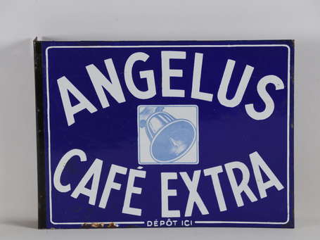 ANGELUS Café Extra : Plaque émaillée double-face à