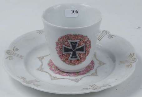 AL14/18 - Tasse et sous coupe , patriotique 