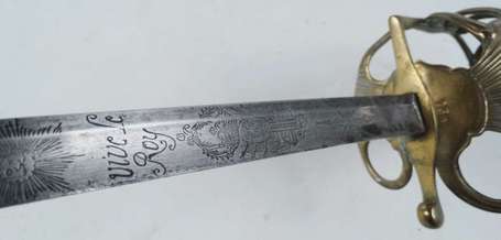 Sabre à Garde de Bataille Louis XVI - Gravé aux 