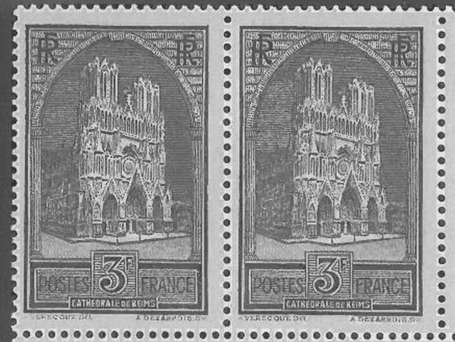 Cathédrale de Reims n°259 Type I - Bloc de 4 coins