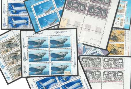 Poste aérienne entre 1972 et 2015 - Lot de timbres