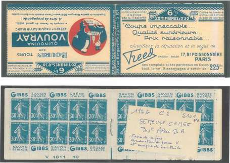 Carnet Ancien N°192b_C2 Type SEMEUSE CAMEE - 