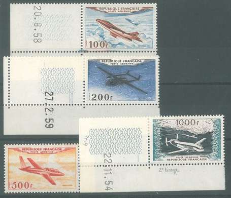 France poste aérienne 1954 n°30 à 33 - N** La 