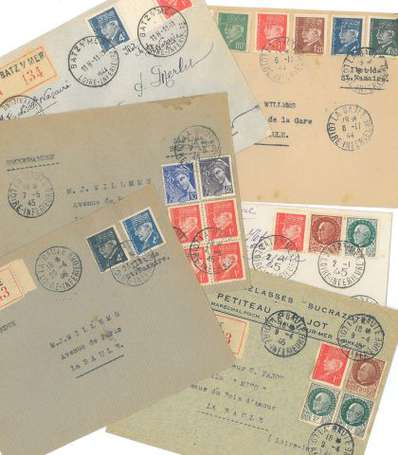 Ilot de St Nazaire 1945 lot de 6 lettres 