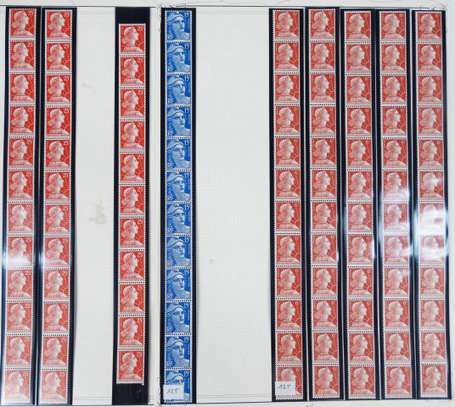 Roulettes verticales de 11 timbres par multiples 
