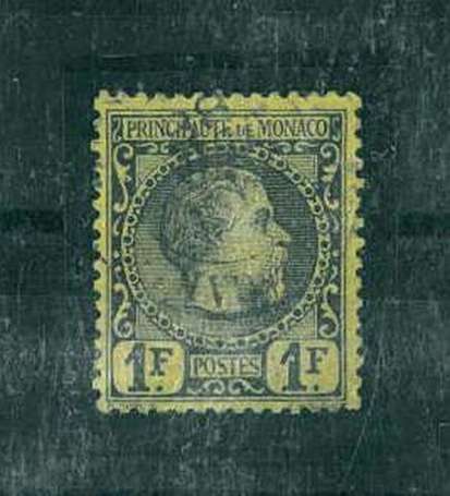 Monaco 1885 - N°9 - 1 Franc noir sur jaune 