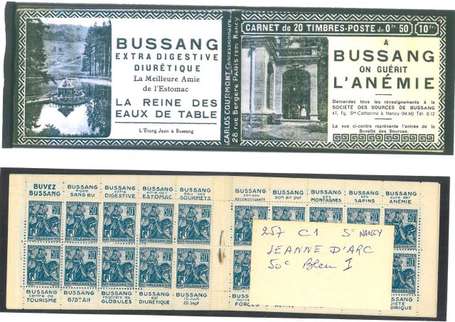 Carnet Ancien N°257_C1 Type JEANNE D'ARC - 50c. 