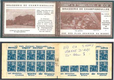 Carnet Ancien N°257_C2 Type JEANNE D'ARC - 50c. 