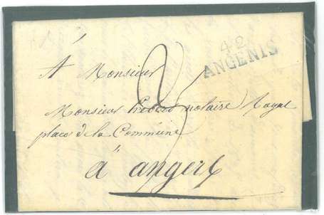 Loire inferieure 42/Ancenis 31x11 mm (1816) Taxe 3