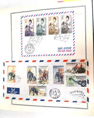 Laos : Très belle collection de timbres + Blocs 