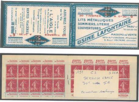 Carnet Ancien N°191_C2  Type SEMEUSE CAMEE - 