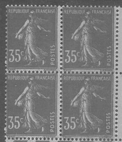 France semeuse Camée 35 centimes violet n°142 Bloc