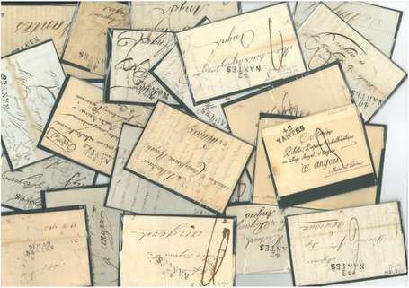 Nantes : Important lot de 83 lettres de 1811 à 