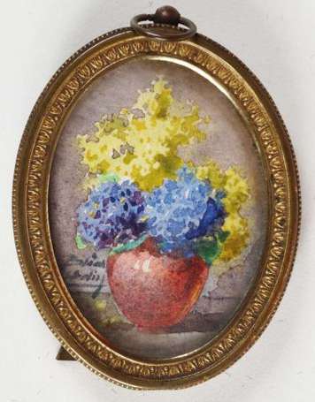 Odin Blanche 1865-1957 Bouquet de mimosas et 