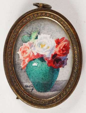 Odin Blanche 1865-1957 Bouquet de mimosas et 