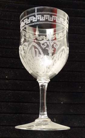 Service de verres en cristal coupe gravée à 