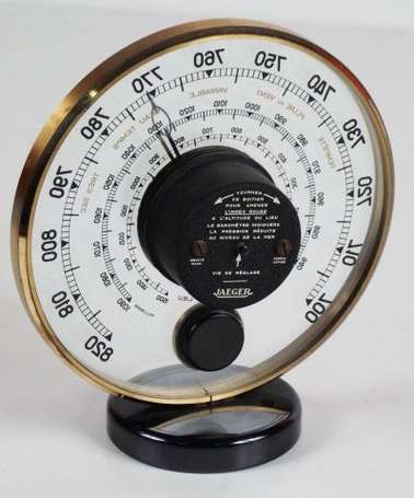 Jaeger Baromètre thermomètre circulaire en verre à