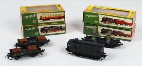 Fleischmann - lot  de 4  wagons   en boite