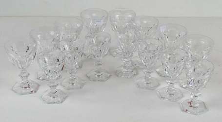 Baccarat Service Harcourt 8 Verres à vin H.13,5 