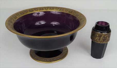 CRISTALLERIE MOSER KARLOVY-VARY - Coupe sur pied 