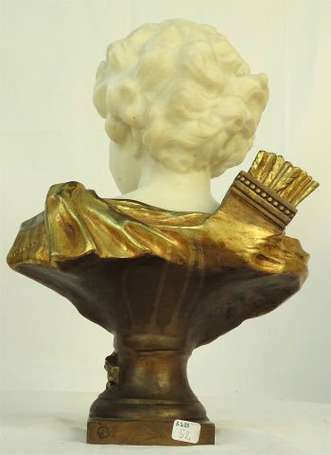 LEONARD Agathon (1841-1923) - Cupidon. Buste en 