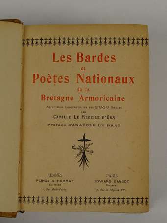 LE MERCIER D'ERM (Camille) - Les bardes et poètes 