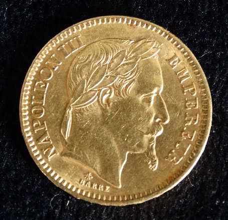 Pièce de 20F or 1863