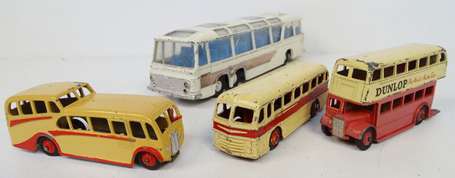 Dinky toys - lot de 4 véhicules - autocars 
