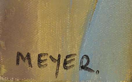 MEYER Bruno (1960-) - Composition. Huile sur 