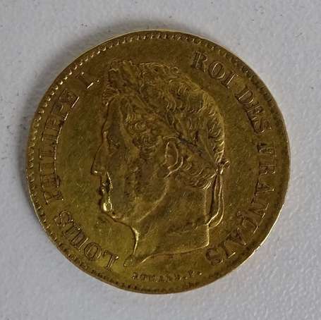 1 pièce de 40 Francs or Louis Philippe 1834A. Etat