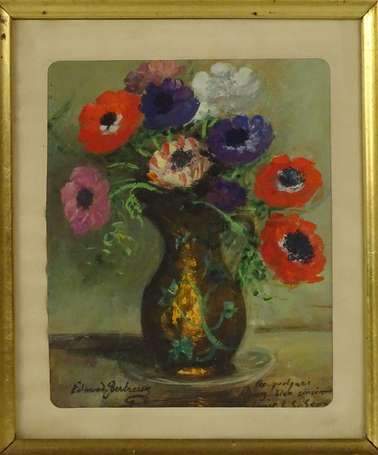 BERTREUX Edmond (1911-1991) - Bouquet d'anémones. 