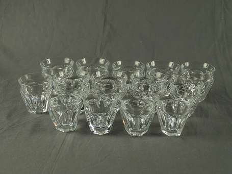 BACCARAT - 8 gobelets à porto et 6 à liqueur en 