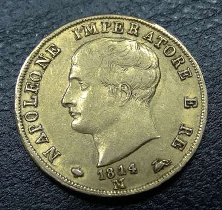 40 Lires Napoléon roi d'Italie 1814 Milan B
