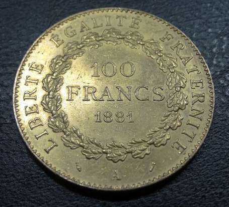 100 Francs or Genie 1881 A