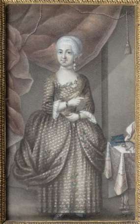 Ecole Française XVIIIème Siècle Portrait de Mme 