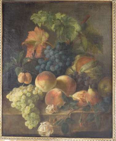 Bulot Eugene 1829-1883 Nature morte de fruit Huile