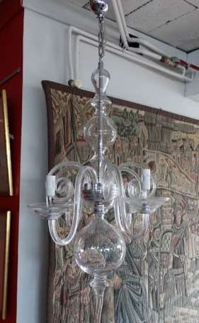 Lustre en cristal 4 bras de lumière Vltava Design 