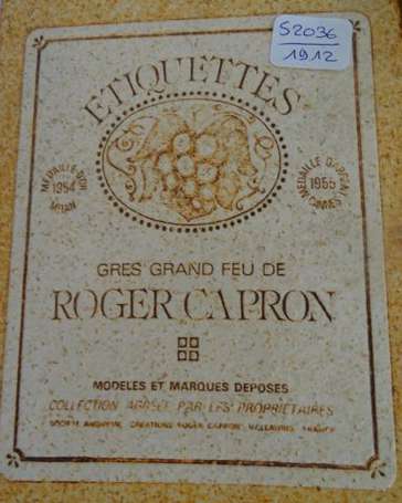 CAPRON Roger (1922-2006), VALLAURIS - 14 carreaux 