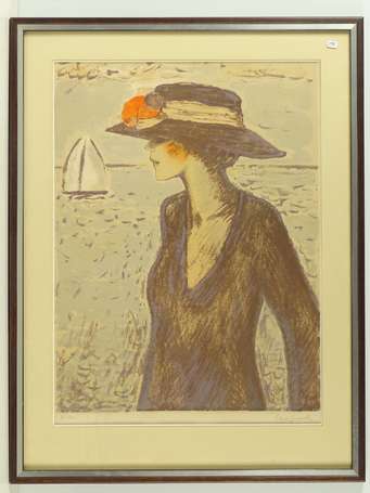 CASSIGNEUL Jean-Pierre (1935- ) Femme au chapeau 