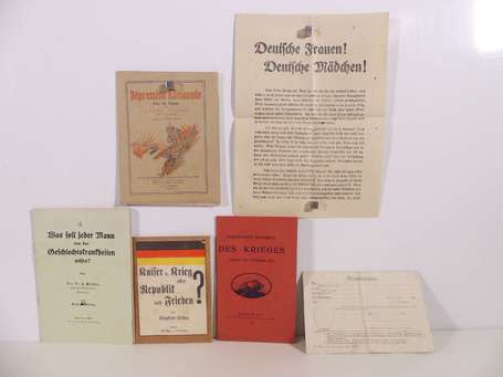 Lot de documentations allemandes- livrets, papiers