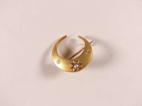 Broche en or jaune 18K (750°/00) en forme de 