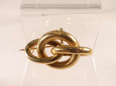 Broche en or jaune 18K (750°/00) à motif 